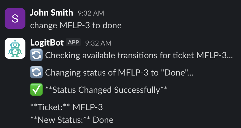Change Ticket Status Demo
